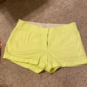 J. Crew Chino Shorts - neon yellow